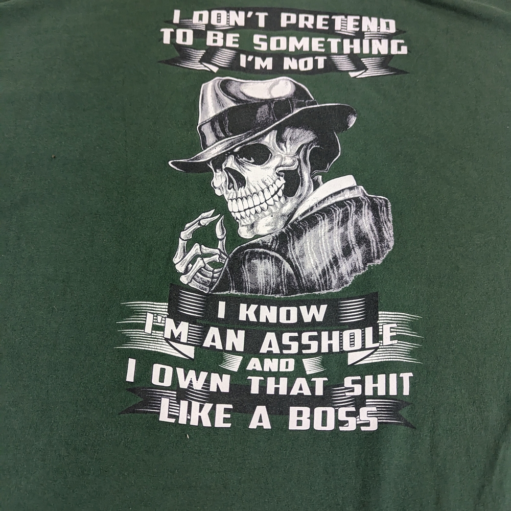 I Know I'm An A**Hole - I Own That Sh*T Like A Boss Skull Wearing Gangsta Hat XL